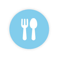 light blue meal plan icon
