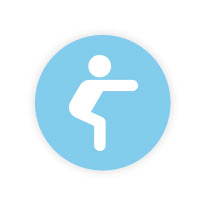 light blue squat icon