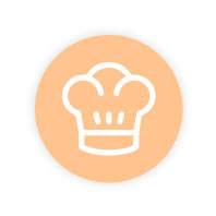 light orange cook icon